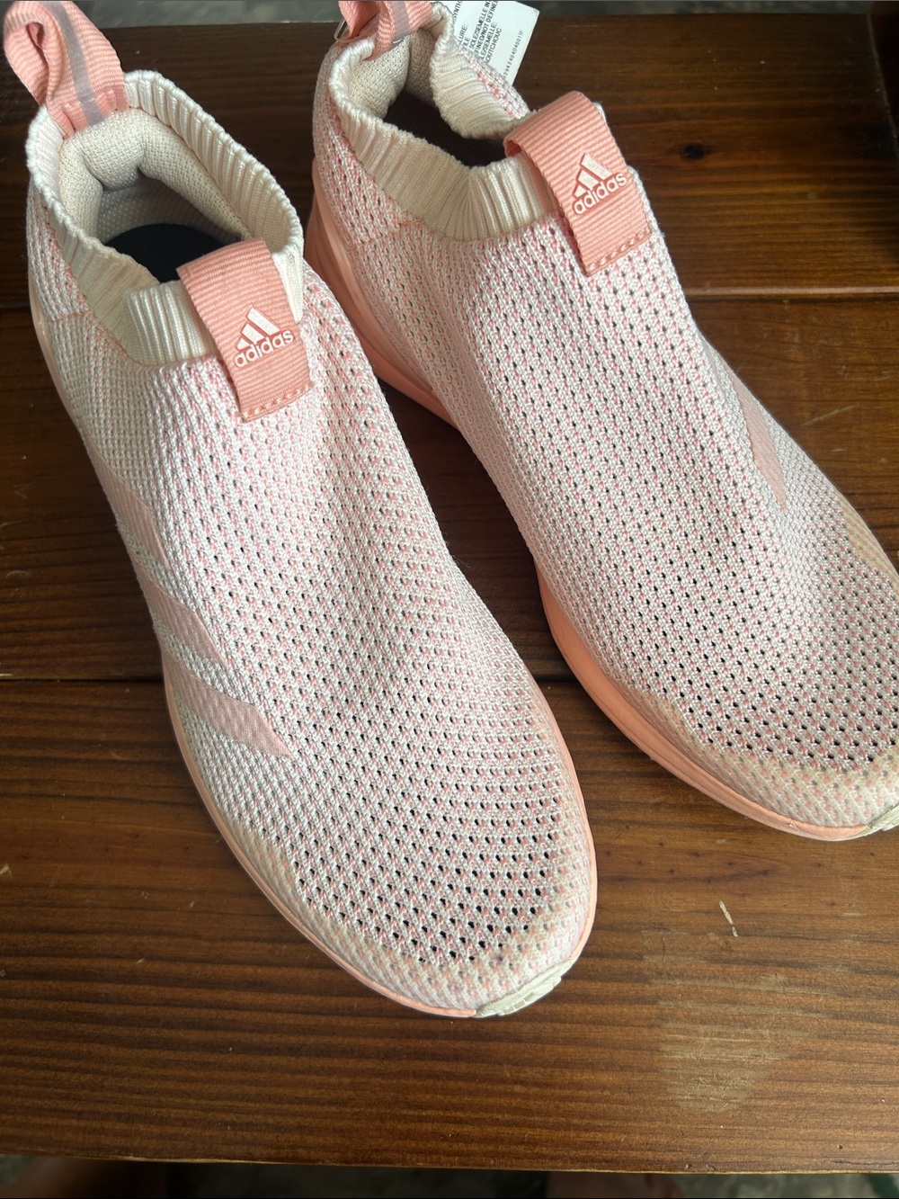 adidas Women's Slip-On Knit Sneakers - Pale Pink